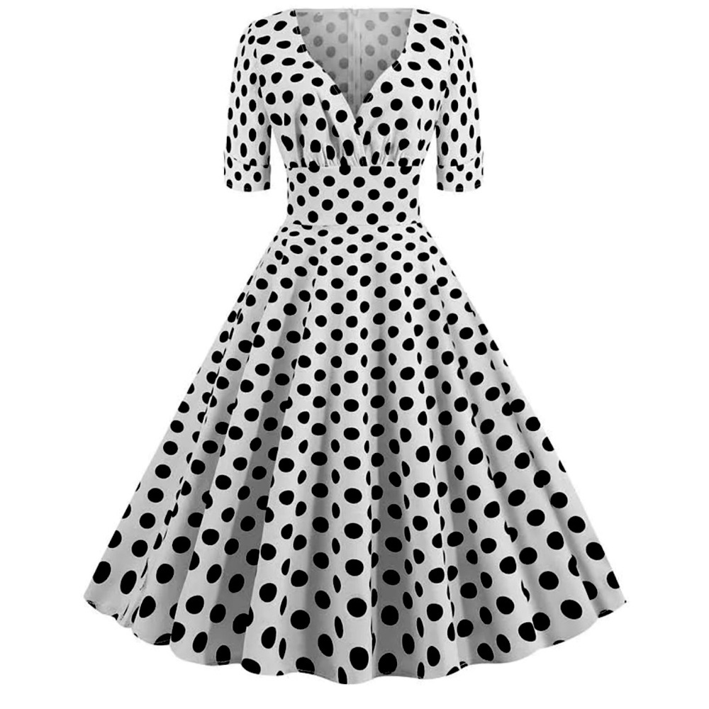 New in the bag retro polka dot dress
